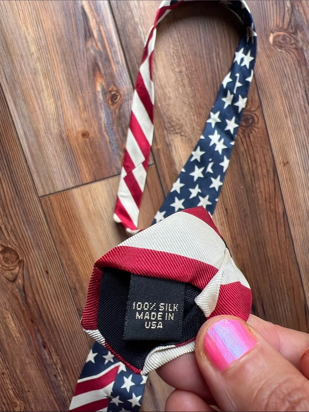 American Flag Pattern Men's Tie - Red, White & Blue